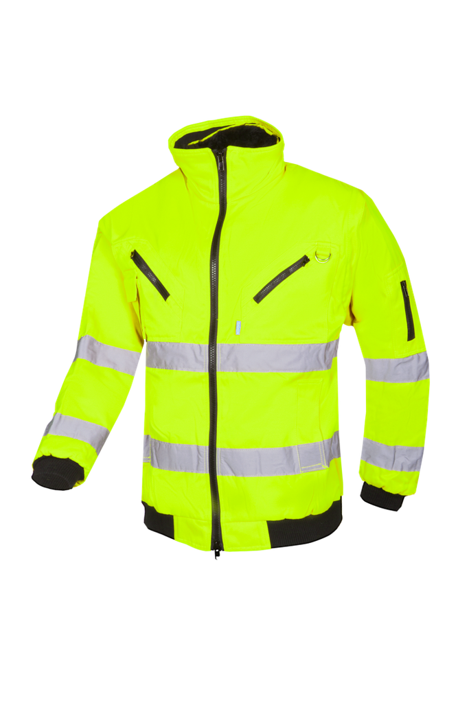 Blouson d'hiver haute visibilité avec manches détachables  Jaune Fluo Sparrow SIOEN