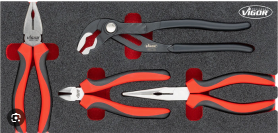 [V5633N] VIGOR Jeu de pinces ∙ V5633N ∙ 4 pièces ∙ Nombre d'outils : 4