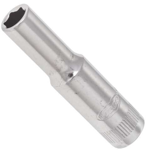 [V2535N] VIGOR Douille à 6 pans ∙ longue ∙ V2535N ∙ Carré creux 1/4 pouce (6,3 mm) ∙ Profil à 6 pans extérieurs ∙ Taille 6 mm