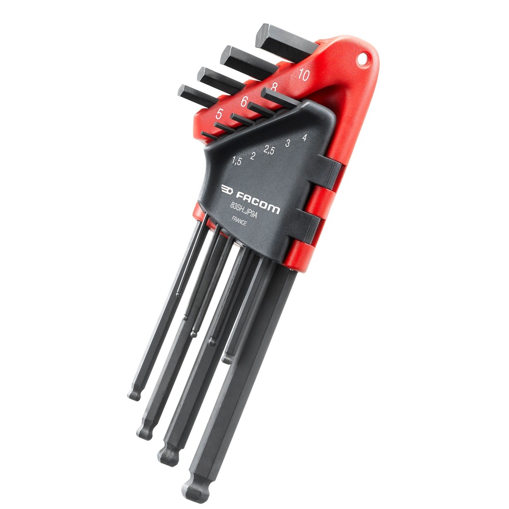 [83SH.JP9A] FACOM 83SH.JP9A JEU ETUI 9 CLES MALES SPHER MM
