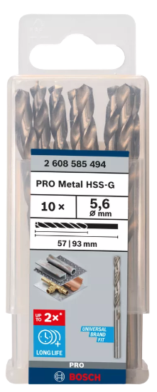 [2608585494] 10x Forets HSS-G 5,6x57x93mm