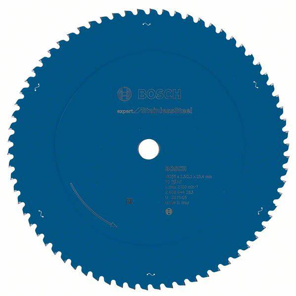 [2608644283] [⚠Déstockage] Lame de Scie Circulaire Expert pour Stainless Steel, 355 x 25,4 x 2,5 mm, 70D