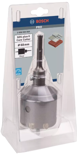 [2608550064] Set 3 pièces couronne-trépan SDS-Plus, 68 x 54 mm