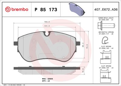 [⚠Déstockage] PLAQUETTES DE FREIN BREMBO