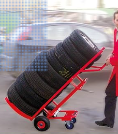 [160.0055] KSTools 160.0055 Chariot pour Pneus - Rouge - 300kg