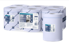 473391 Tork Reflex™ Wiping Plus Rouleau a Dévidage Central Chiffon D'Essuyage 2 pli Blue M4 (6 Unités / Colis) (24 Colis / Palette)