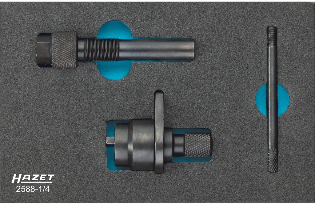 [2588-1/4] HAZET Outil spécial pour le calage de la distribution VW 1,2 TFSi ∙ avec chaîne de distribution 2588-1/4 ∙ 4 pièces
