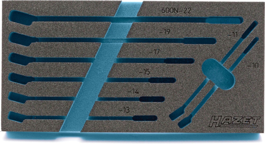 [163-292L] HAZET Garniture en mousse souple bimatière 163-292L ∙ L x l : 342 mm x 172 mm