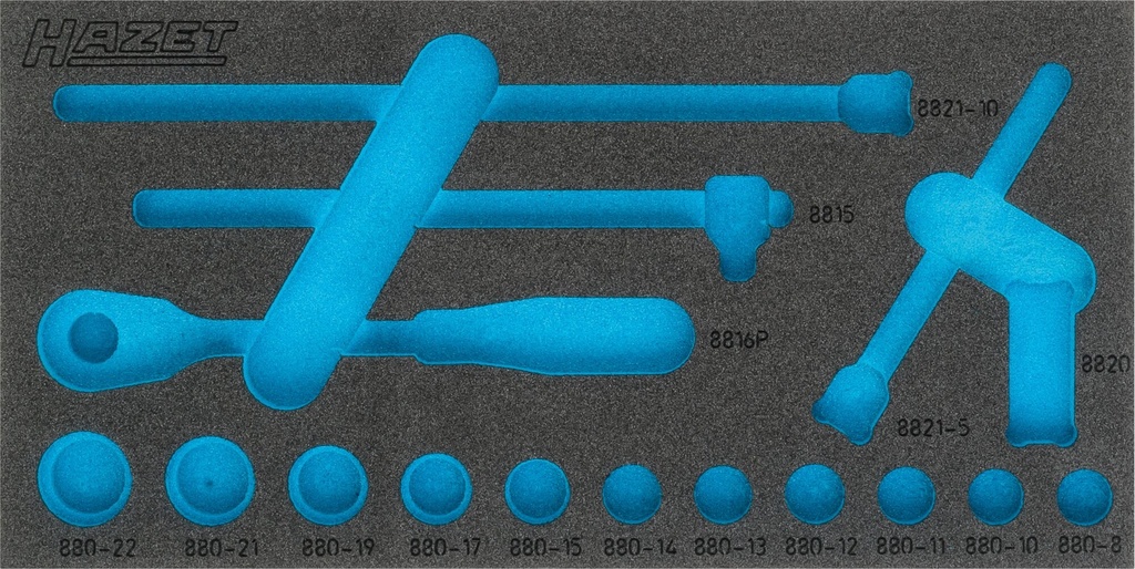 [163-334L] HAZET - Garniture en mousse souple bimatière
