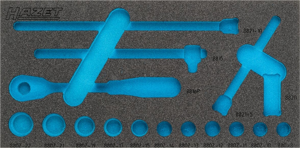 [163-335L] HAZET - Garniture en mousse souple bimatière