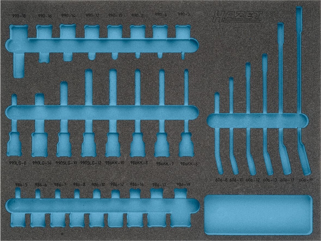 [163-367L] HAZET - Garniture en mousse souple bimatière