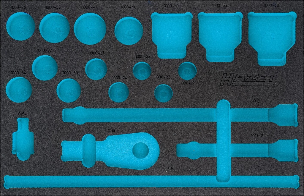 [163-406L] HAZET - Garniture en mousse souple bimatière