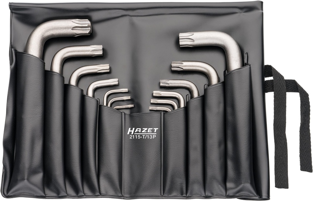 [2115-T/13P] HAZET Jeu de clés mâles coudées 2115-T/13P ∙ Profil TORX® intérieur ∙ 13 pièces ∙ T7 – T60