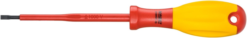 [810VDE-35] HAZET Tournevis d'électricien ∙ avec isolation de protection 810VDE-35 ∙ Profil à fente ∙ Taille 0,6 x 3,5 mm