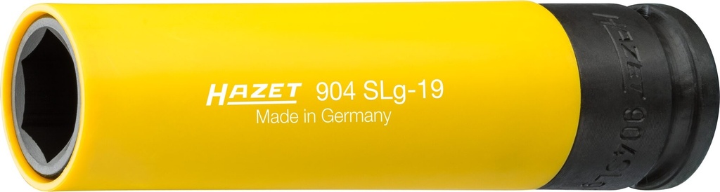 [904SLG-19] HAZET - Douille à chocs ∙ 6 pans ∙ extra-longue ∙ taille 19 mm ∙ longueur : 130 mm