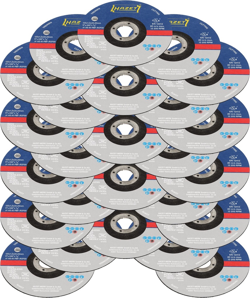 [9233-010/25] HAZET - Jeu de disques à tronçonner ∙ 25 pièces