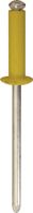 [A0004723] RESTAGRAF RIVET ÉPANOUI JAUNE Ø 4 X 16 mm PLAQUE D'IMMATRICULATION (SACHET DE 52PC)