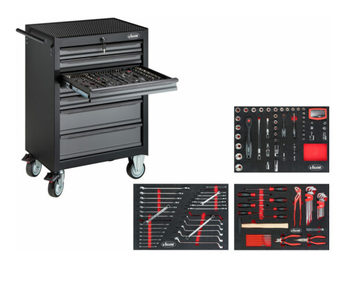 [V2379N] VIGOR - Servante d'atelier séries M ∙ avec assortiment ∙ 164 pièces