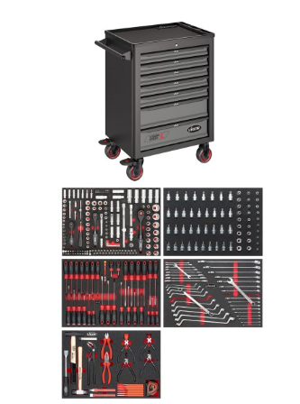 [V4560] VIGOR - Servante d'atelier séries L ∙ avec assortiment ∙ 344 pièces