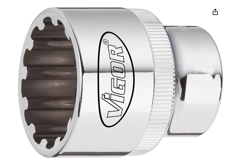 [V1988] VIGOR Douille à profil multiple ∙ V1988 ∙ Carré creux 1/2 pouce (12,5 mm) ∙ Profil de multifonction ∙ Taille 10 mm