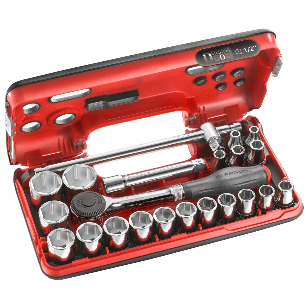 [S.360DBOX4PB] [⚠Déstockage] FACOM S.360DBOX4PB COFFRET DOUILLES 1/2' 6P-22PCS