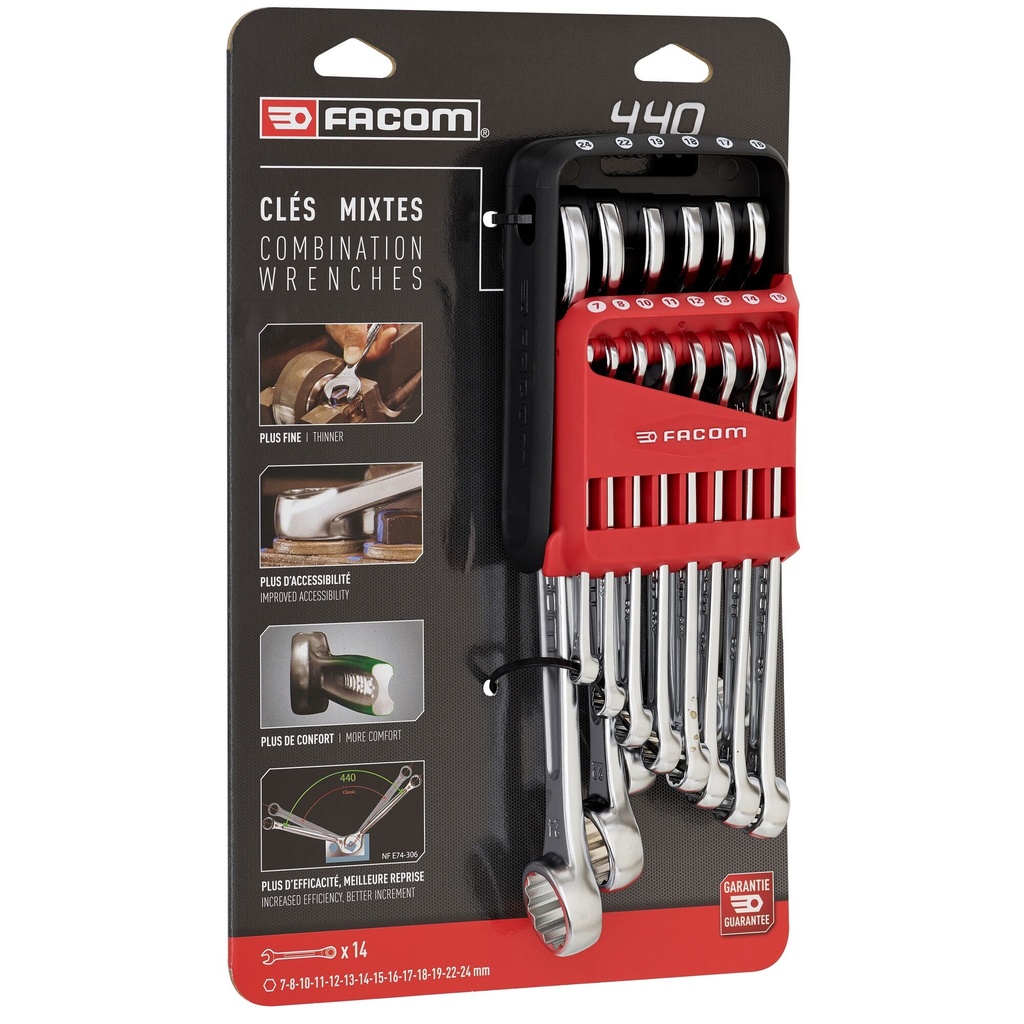 FACOM 440.JP14PB JEU DE 14 CLES MIXTES STD ETUI