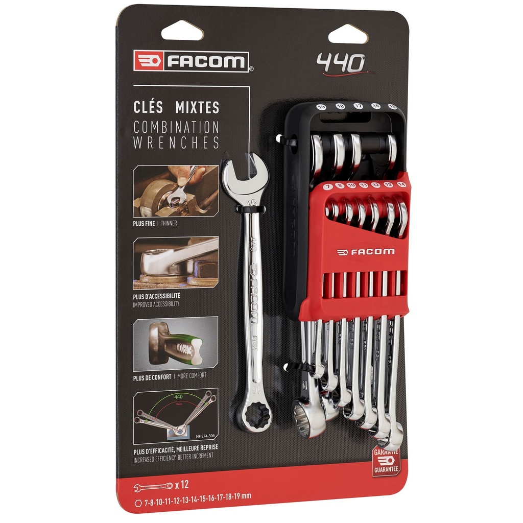 FACOM 440.JP12APB JEU DE 12 CLES MIXTES ETUI