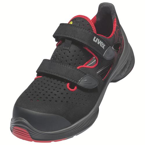 68363 - uvex 1 G2 Sandales S1P  noir, rouge Largeur 12