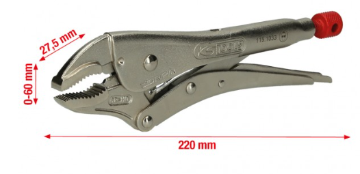 [115.1033] KSTools 115.1033 Pinces étaux-ajustables, 220mm
