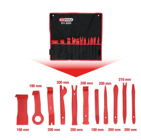 [911.8205] KSTools 911.8205 MASTER Jeu de cale en plastique, 11 pcs