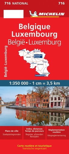 [11716] CARTE BELGIQUE-LUXEMB. MICHELIN (PIECE)