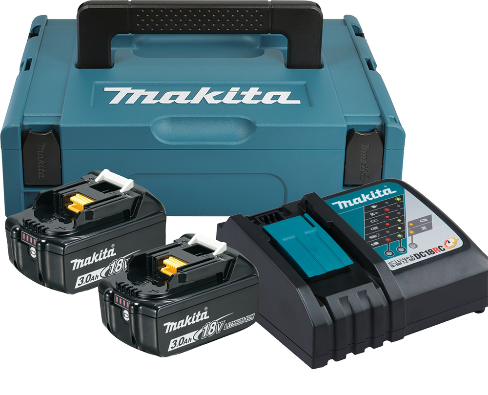 [197952-5] [⚠Déstockage] MAKITA 197952-5 - KIT 2 BATTERIES 18V 3AH AVEC CHAGEUR SIMPLE DC18RC (PIECE)