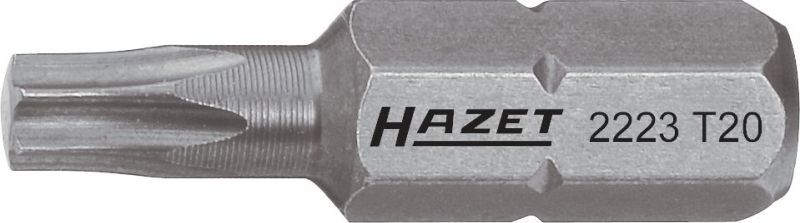 [2223-T8] HAZET Embout-tournevis (bit) 2223-T8 ∙ Hexagone massif 1/4 pouce (6,3 mm) ∙ Profil TORX® intérieur ∙ Taille T8