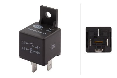 [⚠Déstockage] RELAIS 24V 30A 4 POLES|AVEC SUPPORT (PIECE)