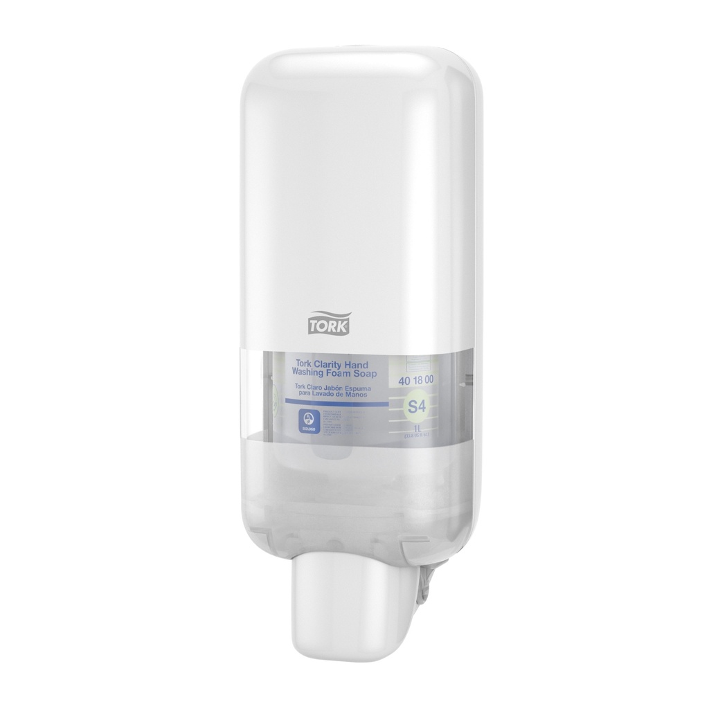 Distributeur de savon et désinfectant Tork blanc S4