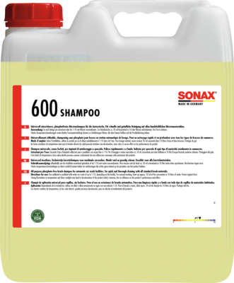 [600600SONAX] SONAX 06006000 Shampoo Concentré (1:10) 10 l