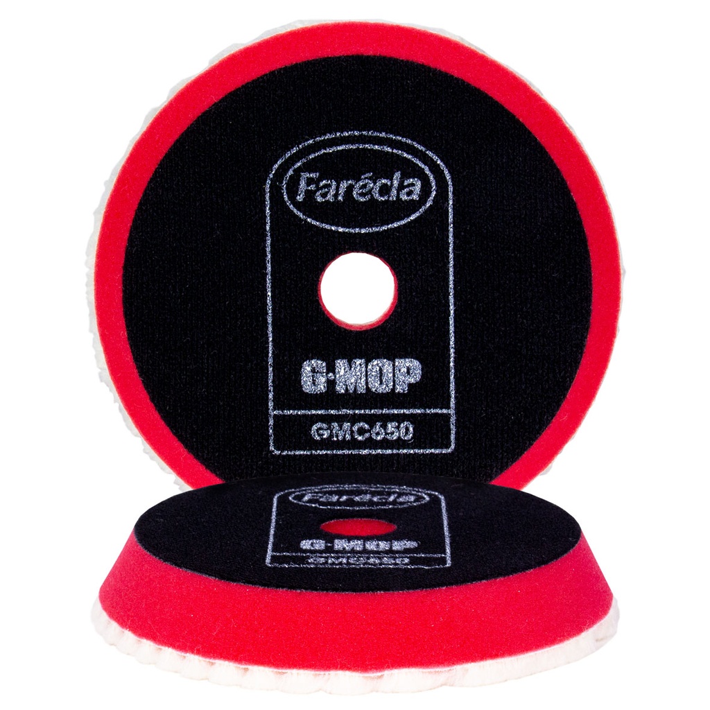 [GMC650] PATIN DE POLISSAGE LAINE ROUGE 150MM FARECLA (PIECE)