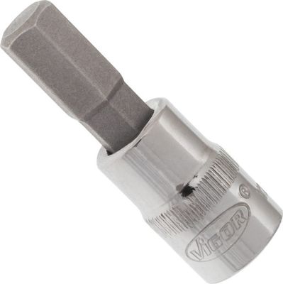 [V2434] VIGOR Douille mâle à 6 pans intérieurs ∙ V2434N ∙ Carré creux 1/4 pouce (6,3 mm) ∙ Profil à 6 pans intérieurs ∙ Taille 7 mm