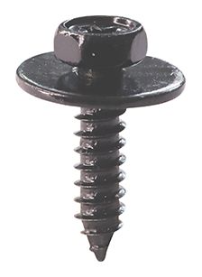 [A0135043] BLACK ZINC PLATED HEXAGON HEAD SELF TAPPING SCREW WITH WASHER Ø 5 x 20 mm