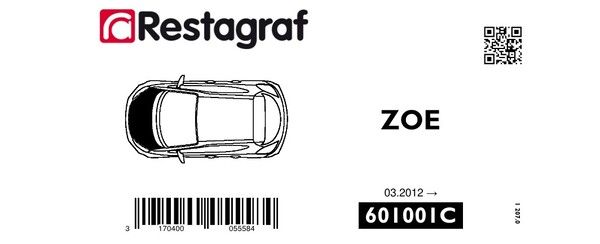 [A601001C] Fasteners kit for bonnet ZOE All versions 03.2012 →  03.2024