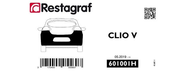 [A601001H] Fasteners kit for rear bumper CLIO V 05.2019 →