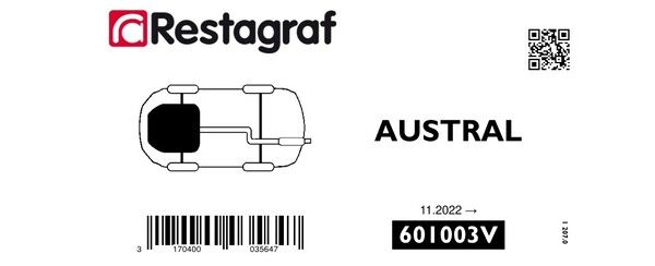 [A601003V] Fasteners kit for engine undercover mudguard AUSTRAL 11.2022 →