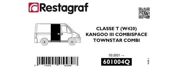 [A601004Q] Fasteners kit for sliding side doors KANGOO III COMBISPACE 03.2021 → /TOWNSTAR COMBI 01.2022 → /CLASSE T (W420) 03.2022 →