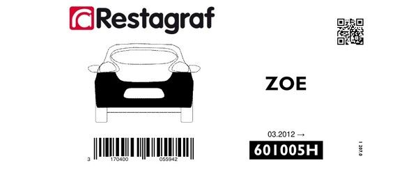 [A601005H] Fasteners kit for rear bumper ZOE All versions 03.2012 → 03.2024