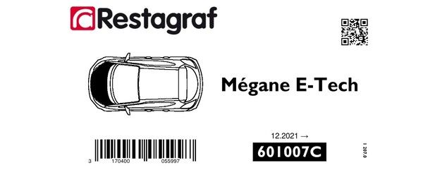 [A601007C] Fasteners kit for bonnet MEGANE E-TECH (XCB) All versions 12.2021 →