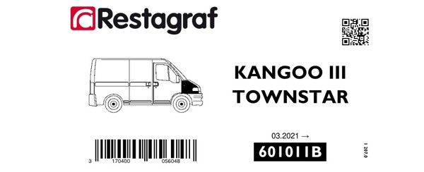 [A601011B] Fasteners kit for front fender KANGOO III 03.2021 → / TOWNSTAR 01.2022 →