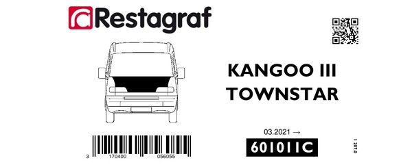 [A601011C] Fasteners kit for bonnet KANGOO III  03.2021 → / TOWNSTAR 01.2022 →