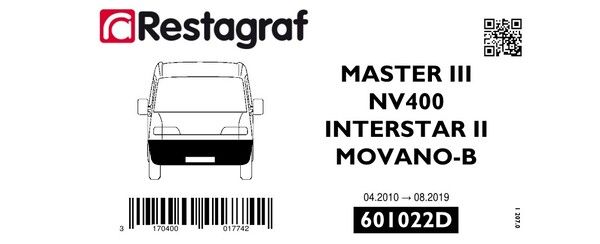 [A601022D] Fasteners kit for front bumper MASTER III 04.2010 → 09.2019 / NV400 / INTERSTAR II 04.2010 → / MOVANO-B 04.2010 → 12.2021