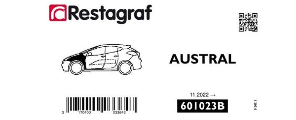 [A601023B] Fasteners kit for front fender AUSTRAL 11.2022 →  / ESPACE VI 11.2023 →