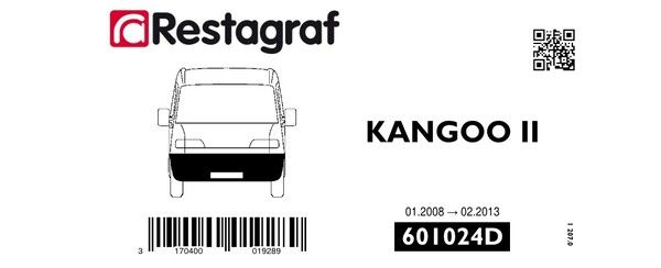 [A601024D] Fasteners kit for front bumper KANGOO II  (Phase 1) 01.2008 → 02.2013